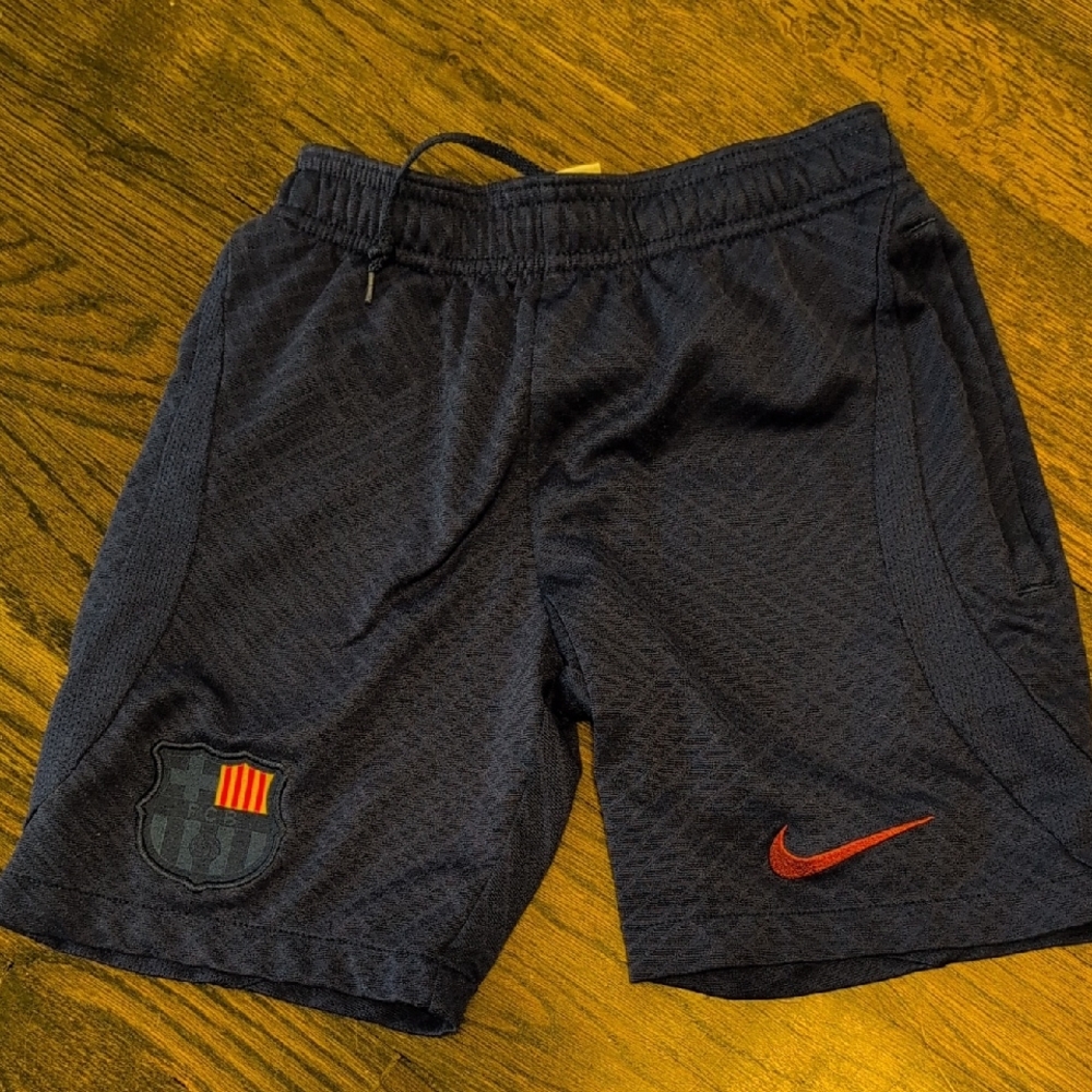 Nike Boys FC Barcelona Athletic Shorts with Red Details